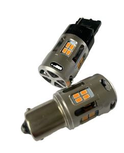 Con ventola T20 25W 2500LM ambra LED indicatori di direzione di Backup lampadina posteriore No Hyperflash P21W 1156 Bau15s Py21w 7440 Lada <span class=keywords><strong>Dacia</strong></span> Acura - Product Image 1