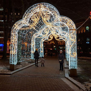 Arch Tunnel Led Multi-color Dimmable Aluminum Alloy Christmas <b>Lights</b> For Holiday Decoration Outdoor Plaza Festival Entrance - Product Image 1