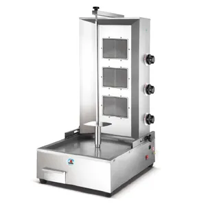 HGV-791 popular 3 burners stainless steel gas shawarma kebab machine with high quality