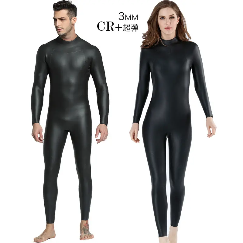 3mm Neoprene smooth skin Wetsuits 2 Pieces Scuba Diving Suit for Men/Women Flying Fish Black Waterproof Anti Style