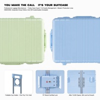 Maleta Rígida para PC de 20 Pulgadas, Personalizada OEM, con Portavasos, Marco de Aluminio, Ruedas Giratorias con Bloqueo, Ligera y Duradera