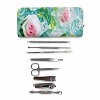 Ensemble de coupe-ongles luxueux en acier inoxydable - Kit de manucure et pédicure de voyage avec étui en cuir pour bébé