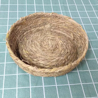 Nid de pigeon rond en paille tressée réutilisable anti-basculement pour une utilisation en extérieur en toutes saisons, design simple et classique