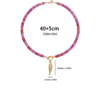 Collier de perles style coquillage, chaîne réglable en acier inoxydable, bijoux empilables, pendentifs tendance, cadeau souvenir