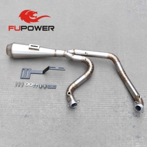 Tuyaux d'échappement 2 en 1 pour <span class=keywords><strong>Harley</strong></span>-Davi*dson Dyna Low Rider FXDL 2 Into 1 - Product Image 4
