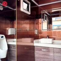 Remorque de toilette portable sur mesure avec caractéristiques personnalisées et remorque de toilettes de construction de qualité supérieure