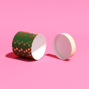 Новогоднее украшение круглой формы, Подарочная бумажная трубка, Золотая фольга, упаковка для конфет, шоколада, с галстуком-бабочкой - Product Image 4