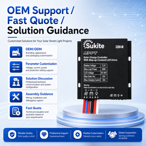 Controlador <span class=keywords><strong>Solar</strong></span> Sukite Dependable MPPT Boost 3260 3.2V 60W 30A para Alumbrado Público con Sensor para Proyectos <span class=keywords><strong>de</strong></span> Iluminación <span class=keywords><strong>Solar</strong></span> - Product Image 2