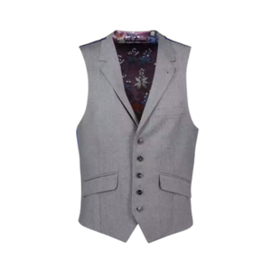 Chaleco de lana ajustado para hombre OEM Steve James, ropa exterior de algodón transpirable, chaleco informal elegante para otoño - Product Image 1