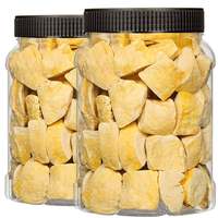 Segments de durian lyophilisés biologiques sans sucre ajouté, collation saine végétalienne, sans OGM, croustillants, fruits de durian FD