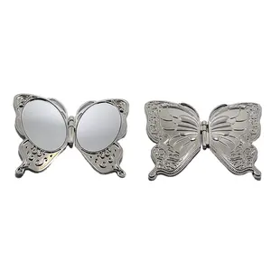 Caldo di vendita unico moda bella farfalla irregolare compatto specchio tascabile