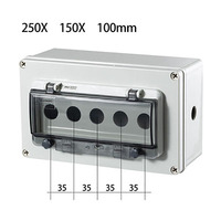 Bouton poussoir d'arrêt d'urgence 22 mm, étanche à la poussière, étanche IP67, 1NO 1NC 10A 500V, boîte de commande d'interrupteur ABS/PC
