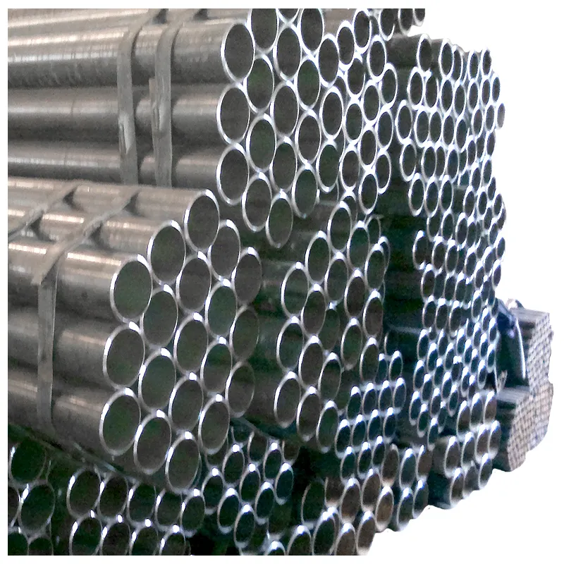 ASTM sch40 A53 erw tubos soldados de aço leve/ms erw tubulação de aço carbono preto comprimento padrão fabricante