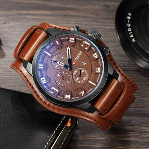 CURREN 8225 <span class=keywords><strong>2022</strong></span> Nouvelle montre de sport de marque haut de gamme pour hommes, livraison directe, montre de sport avec date, montre à quartz avec bracelet en cuir, cadeau pour homme - Product Image 5