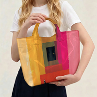 Sac fourre-tout en PVC transparent imperméable Color Corridor, sac de plage, pochette, sacs à main à nœud, sac de rangement