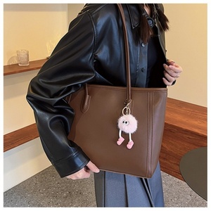 Trendy Ladies Shoulder Bags <b>Large</b> Capacity Soft PU Leather Handbag Tote Pendant Work School Shopper Daily <b>Purse</b> - Product Image 2