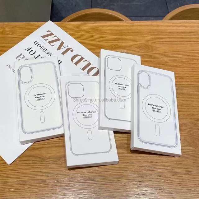 Acrylic + TPU Clear Luxury Magnetic Phone Case with R Real Package for iPhone 18 Pro 16 16 Pro 16 Pro Max