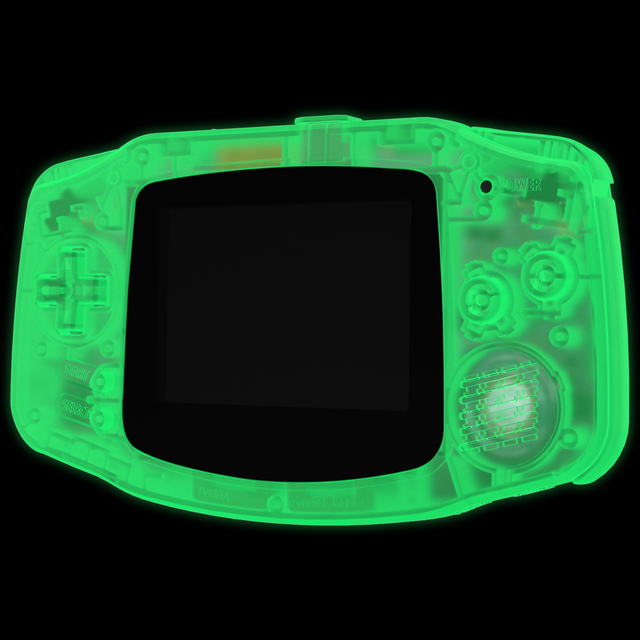 Glow in Dark Upgraded Housing & Buttons for Gameboy Advance Decorative Replacement Kits Compatible with Both IPS & Standard LCD