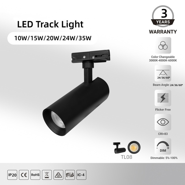 LED Track Light COB Aluminum 10W 35W Commercial Track Spotlights Adjustable-Focus Surface-Mounted Track Lighting Office Hotels