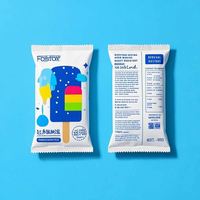 Sachet à fond plat personnalisé avec logo pour emballage de crème glacée, bâtonnets glacés, chewing-gum et gelée, triple couche, étanche à l'humidité, en Mylar, vente chaude