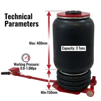 Cale pneumatique gonflable portable de 3 tonnes pour le sauvetage d'urgence des véhicules, la récupération des véhicules bloqués et le remplacement des pneus