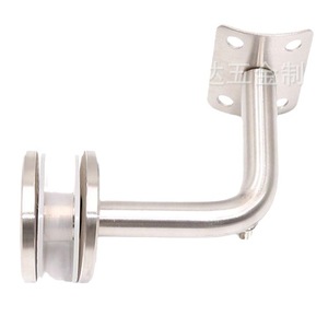 Soporte de barandilla de acero inoxidable F-1058 en forma de L, diseño moderno cepillado para escaleras con base de hormigón - Product Image 3