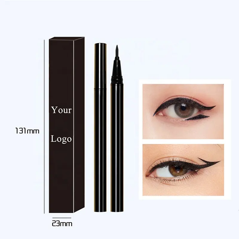 Crayon Eyeliner Personnalisé Activé par l'Eau Noire Couleur Mat Stylo Liquide Gel Vegan Eyeliner Vente en Gros Imperméable