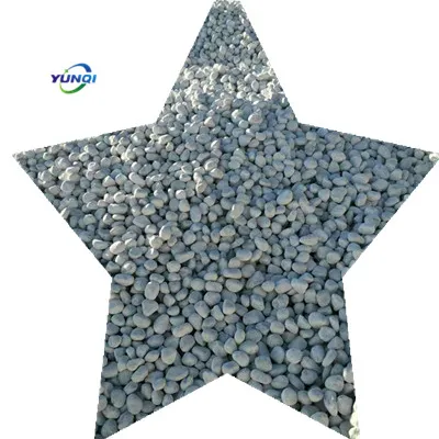 Snow White river garden paving landscape Polished and black mixed Pebbles Stone for Garden Aquarium