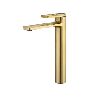 Grifo de Lavabo Moderno Minimalista Totalmente de Cobre, Color Gris Metálico, Agua Fría y Caliente, Grifo Mezclador para Lavabo de Baño con Azulejos de Cerámica Electrochapados - Product Image 4