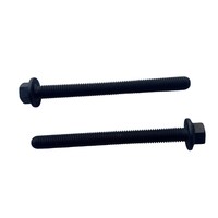 Perno para Camión Minero y Semirremolque Autodescargable M10x120mm Clase 10.9/12.9, Cabeza Hexagonal con Brida, Rosca UNF, Acero Aleado/Carbono, Negro