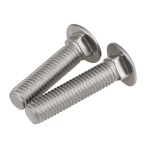ASME ANSI Carriage Bolts matching nut washer be customized with SS304 316 M8 M10 M12 M14 M16 M18 M20 1/4 3/8 1/2 5/8 3/4 7/8 1"