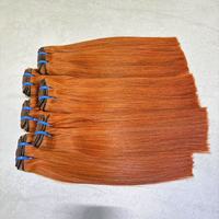 Nouvelle couleur # 33 mèches de cheveux humains bruns, double trame, cuticules alignées, mèches de cheveux brésiliens, cheveux lisses