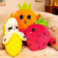 Fruit Inductie Metronoom Schattig Zacht Muziek Ritme Piano Beat Interactief Fruit Muzikaal Pluche Speelgoed Sensor Banaan Aardbei Pluche