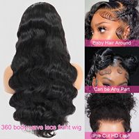 Perruque sans colle en cheveux humains brésiliens bruts, ondulation 360, pré-épilée, pré-coupée, densité 180%, frontale HD transparente, luxe original pour femmes