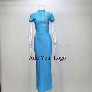 2025 Ins Offre Spéciale sexy jupe longue camisole col en v profond coupe ajustée femmes tenue décontractée <span class=keywords><strong>pas</strong></span> <span class=keywords><strong>cher</strong></span> vêtements <span class=keywords><strong>grossiste</strong></span> - Product Image 3