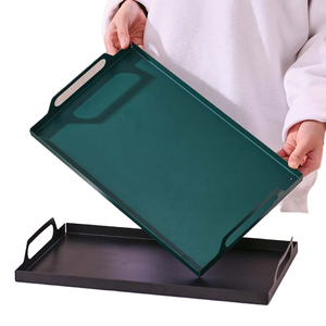 Plato Rectangular Decorativo de Metal Ecológico y Duradero, Diseño Moderno, Esmaltado, para Cena, Fiesta, Hotel, Salón, Bar, Desayuno - Product Image 1