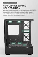 Oem Odm haut de gamme 2025 nouveau boîtier de jeu en verre incurvé pour PC de jeu avec alimentation 250W