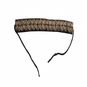 เข็มขัดลูกปัดคอตตอนสำหรับผู้หญิงกระเป๋าแฟชั่นสีดำสีขาวสไตล์ตะวันตก OEM โลโก้หัวเข็มขัดผ้าบรรจุชิ้นสี Eng - Product Image 1