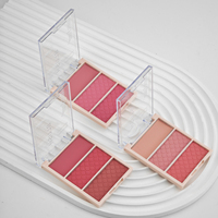Palette de fard à joues et de poudre de contour pour le visage, fini mat naturel, résistant à l'eau, longue tenue, 3 couleurs, vente chaude