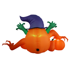 Хит продаж, маленький ангел, 8 футов, Хэллоуин, уличный надувной тыквенный призрак со светодиодным светом для украшения тыквы - Product Image 5