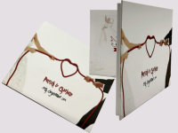 Invitations de mariage de luxe de haute qualité carte postale vidéo avec écran LCD brochure de livre de mariage numérique pour les cadeaux en papier