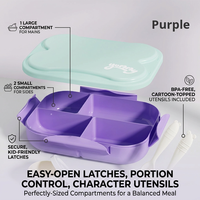 Boîte à bento en plastique de qualité alimentaire Boîte à lunch pour micro-ondes Compartiments scellés Chauffant frais pour les employés de bureau