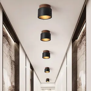 イタリア産ブラックトラバーチン大理石装飾LEDシーリングライト（玄関、廊下、バルコニー、寝室、リビングルーム、レストラン、ホテル用） - Product Image 4