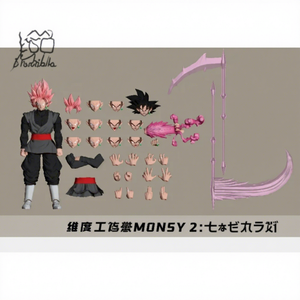 En stock Dimensionia Workshop DIMENSIONIA 01A-01C Figurine d'action Black Goku Rebel God en PVC à l'échelle 1:12 - Product Image 4