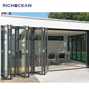 Porta Pieghevole di Sicurezza RICHOCEAN per Esterni <span class=keywords><strong>con</strong></span> Serratura, in Alluminio e <span class=keywords><strong>Vetro</strong></span>, Porte Esterne Pieghevoli - Product Image 5