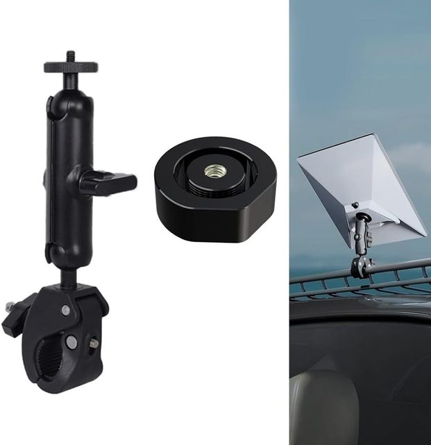 Starlink Mini Mount Kit with Pipe Adapter Conversion Base, Adjustable Multi-Angle Satellite Dish Bracket Aluminum Alloy for RV