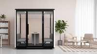 Cabine de bureau acoustique modulaire portable Comine avec design moderne, espace de travail insonorisé pour immeubles de bureaux et entrepôts