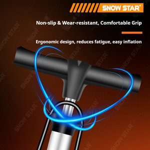 Pompe à air haute pression 160 PSI avec manomètre, double tête, corps en acier inoxydable pour vélo, moto, voiture, scooter et pneus - Product Image 3