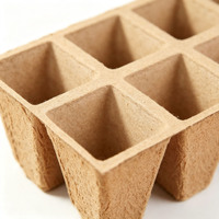 Plateau de semis compostable en pâte à papier à 10 alvéoles, moulé, pour la germination en serre et jardin, vente en gros
