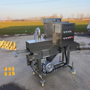 Máquina Automática <span class=keywords><strong>de</strong></span> Rebozado <span class=keywords><strong>de</strong></span> Acero Inoxidable <span class=keywords><strong>de</strong></span> Envío Rápido para Freidoras, Brochetas <span class=keywords><strong>de</strong></span> Verduras, Pasteles <span class=keywords><strong>de</strong></span> Carne y Pan Rallado - Product Image 6